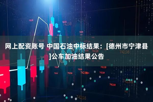 网上配资账号 中国石油中标结果：[德州市宁津县]公车加油结果公告